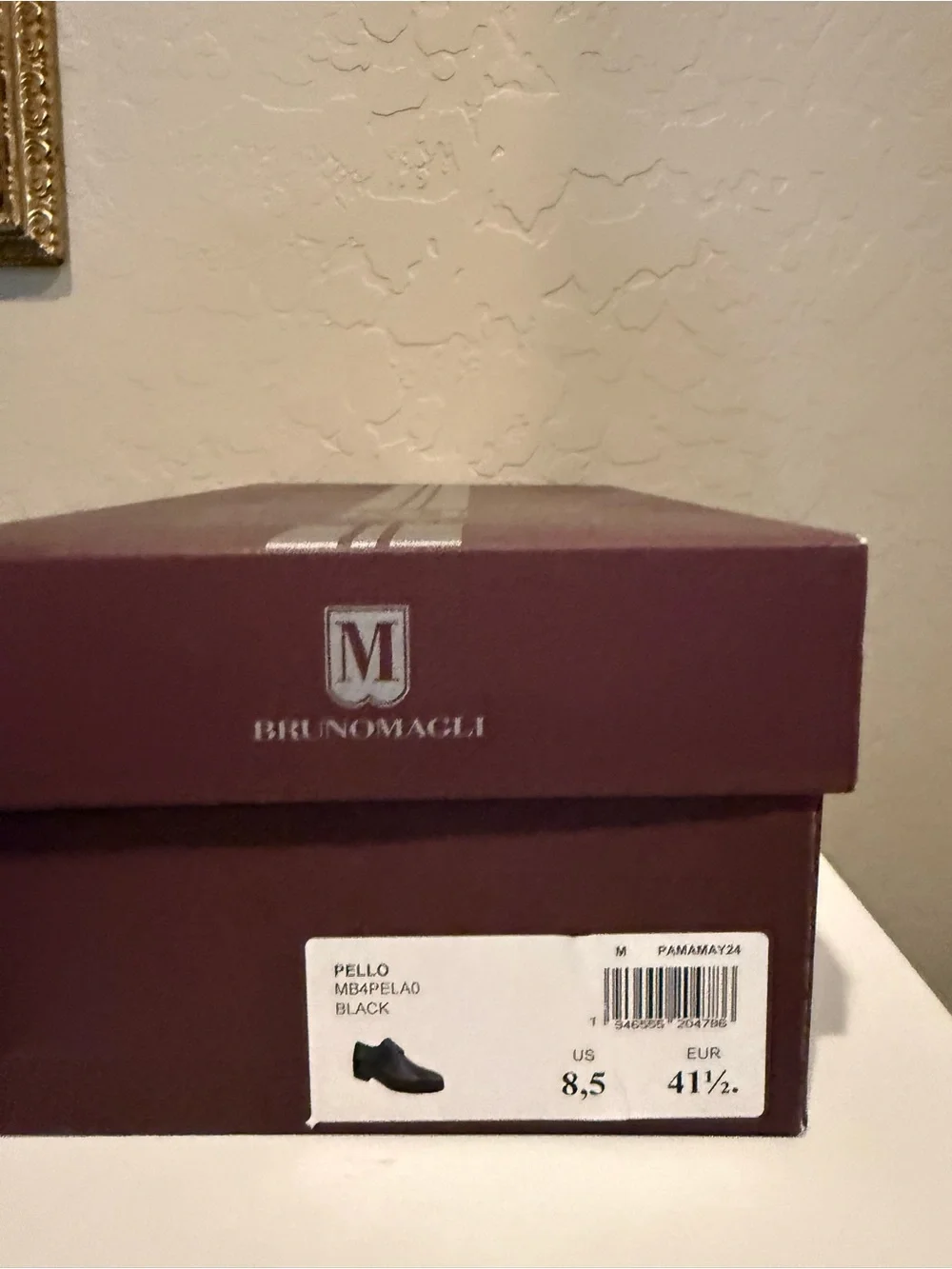 BRUNO MAGLI PELLO BLACK LEATHER LACE OXFORD/ DERNY SHOE men’s size 8.5 NWT